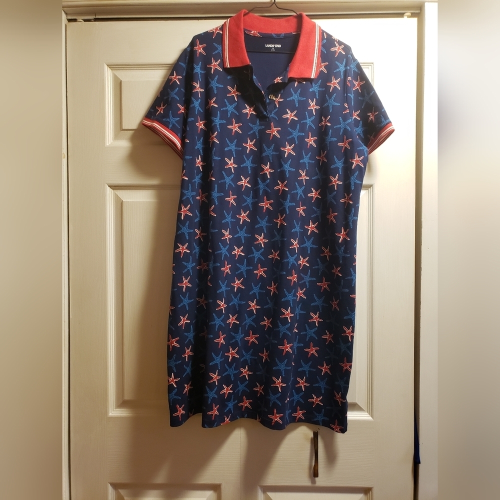 Ladies Lands End polo shirt dress